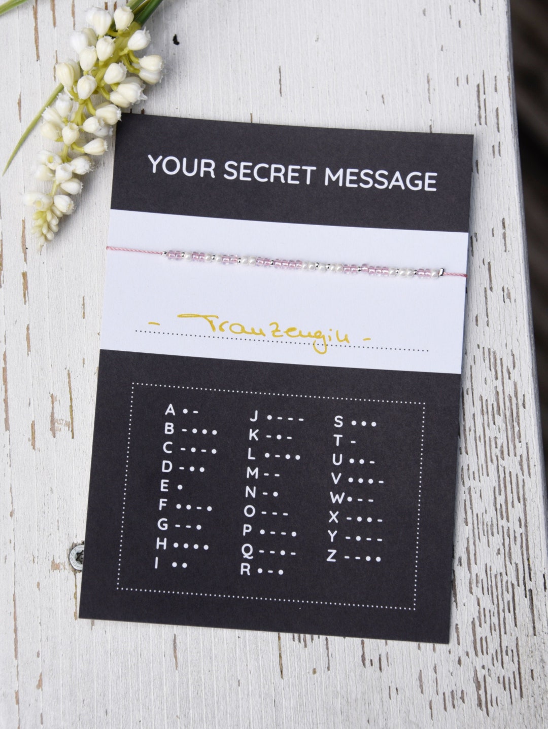 Bracelet Morse Code Secret Message Secret Message Maid of Honor - Etsy