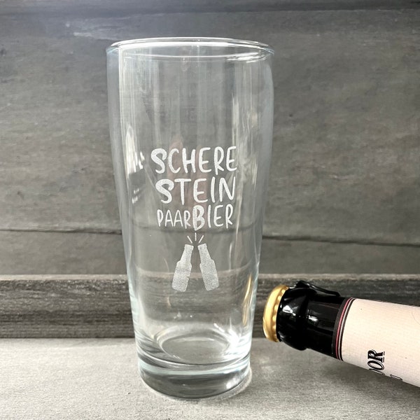 Bierglas Willibecher graviert mit Spruch