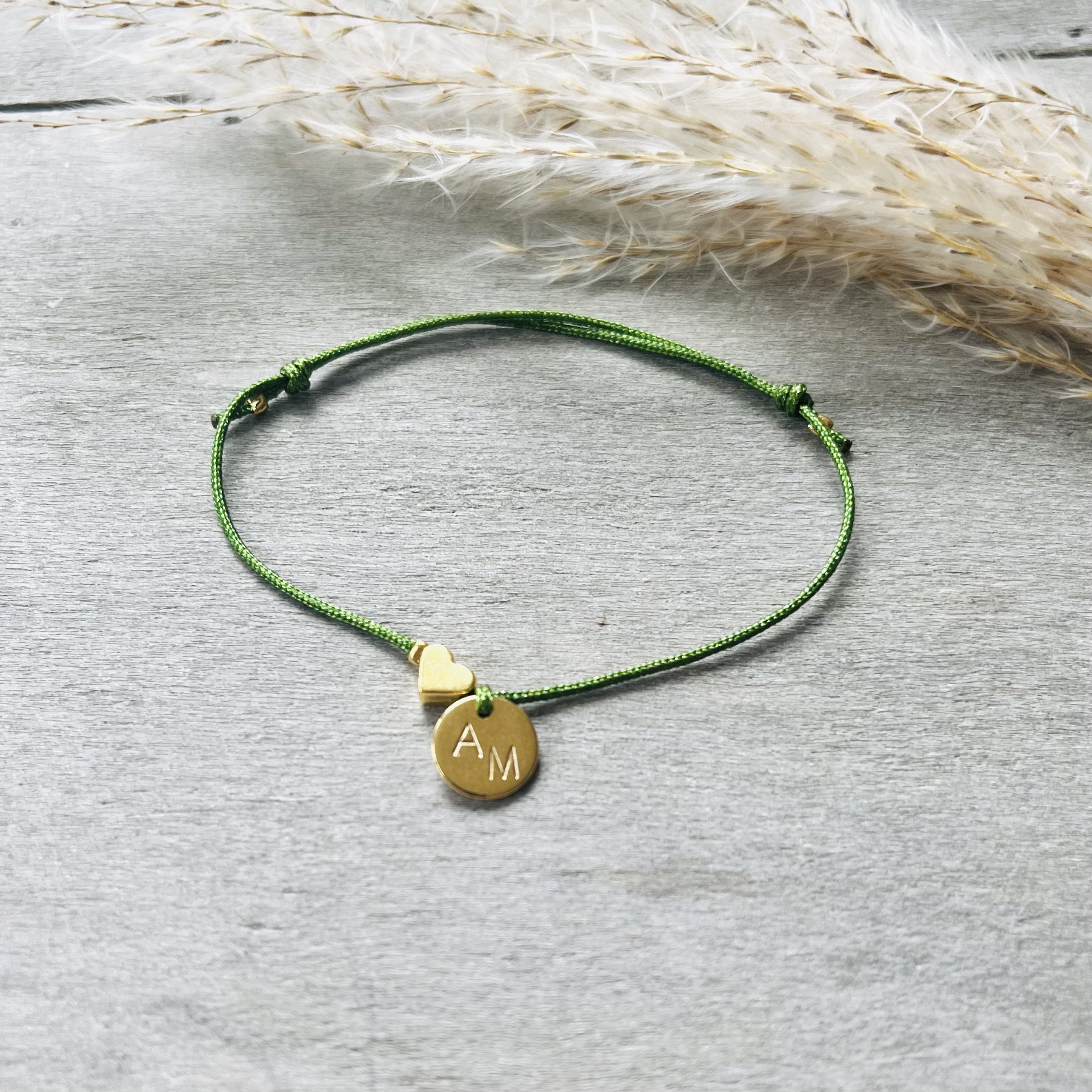 Bracelet - two letter initials and heart