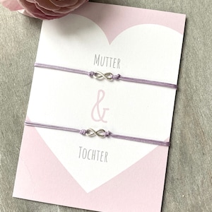 Bracelet Set Mother Daughter Eternity Infinity