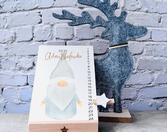 Advent calendar - Advent calendar to go - 24 days - Personalized Advent calendar gift - Postcard display - Advent desk