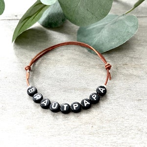 Pulsera para el padre de la novia // Pulsera de cuero // Regalo para el padre de la novia