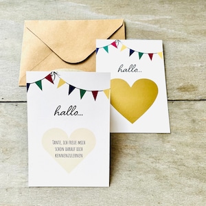 Carte à gratter carte à gratter tu vas être tante // Faire-part // Surprise // Billet porte-bonheur // Mamie Papy Oncle Arrière-grand-mère Arrière-grand-père
