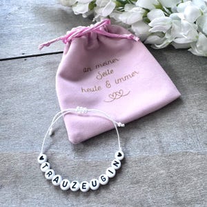 Maid of Honor Gift // Personalized Velvet Bag // Maid of Honor Bracelet // Be by my side today and always //