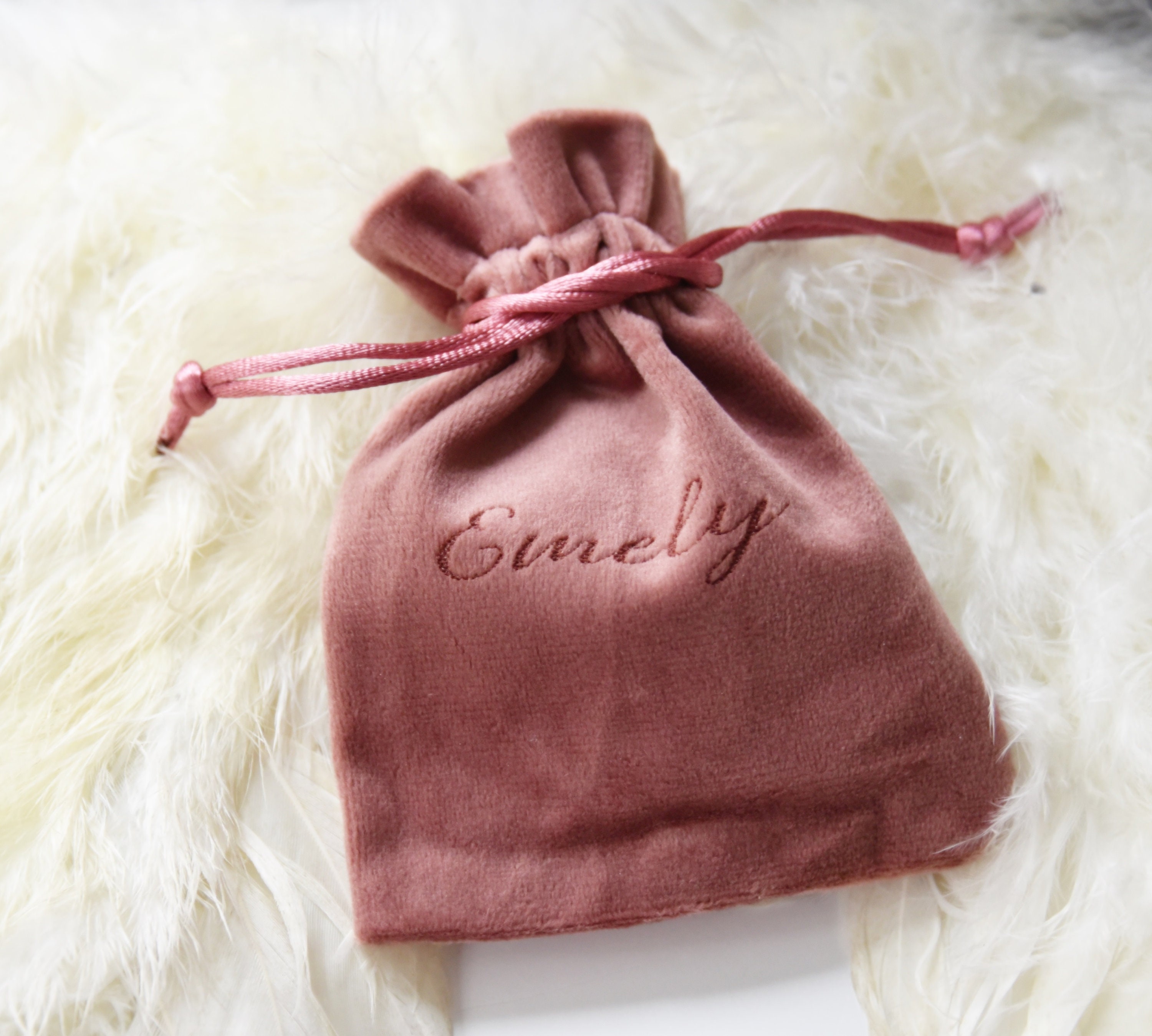 laser engraved velvet bag personalized gift packaging