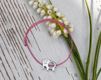 personalized bracelet for children on elastic band with elephant