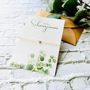 Carte et bracelet pour belle-mère / cadeau pour belle-mère / le jour du mariage ou juste comme ça / aussi comme sœur - grand-mère - maman