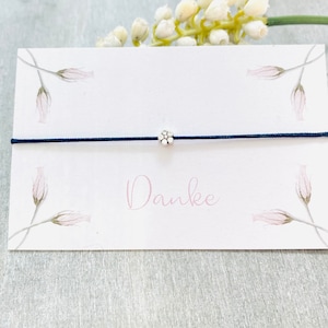 Armband Blümchen mit Karte Danke