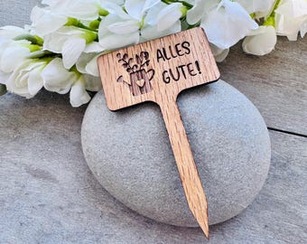 Plant marker Happy Birthday // Flower marker Plant pot // Flower marker Birthday