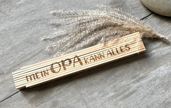 Zollstock personalisiert Geschenk Opa