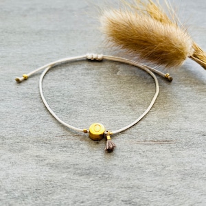 Pulsera - letra - inicial - borla