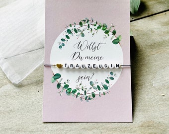 Pulsera regalo preguntando por la dama de honor // Pulsera de dama de honor // Pulsera en tarjeta // ¿Quieres ser mi dama de honor?