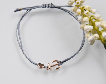 Armband - Anker - Herz, Ankerarmband mit Herz, maritimer Schmuck