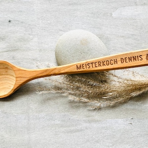 Wooden spoon with name and master chef