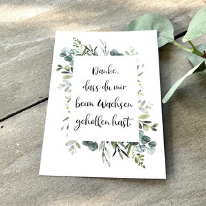 Carte Merci de m'avoir aidé à grandir