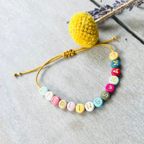 Armband Mama // Lieblingsmama // Perlenarmband // Geschenk für deine Mutter