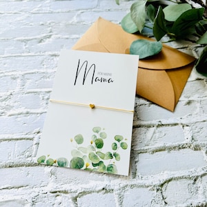Carte et bracelet maman // cadeau pour votre maman // le jour du mariage ou juste comme ça // aussi en tant que sœur - grand-mère - belle-mère