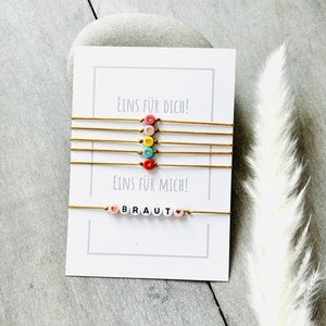 Armband Set Junggesellinnenabschied Braut // Armbänder JGA // Herzarmbänder Brautjungfer //