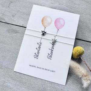 Cartão e pulseira madrinha e afilhado / anjo da guarda / presente para madrinha / pulseira de anjo para dois / presente para padrinhos