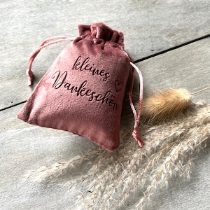 laser engraved velvet bag small thank you gift packaging