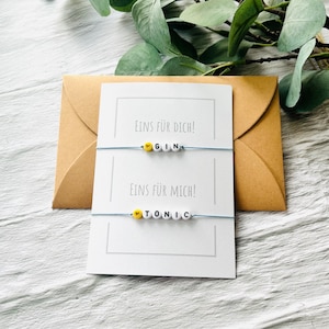 Karte und Armband Gin Tonic // BFF Eins für dich eins für mich // you are the Gin to my Tonic