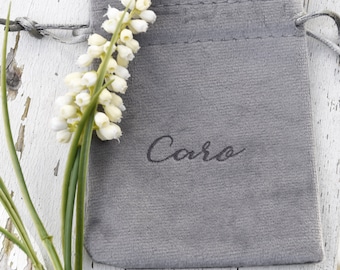 laser engraved velvet bag personalized gift packaging