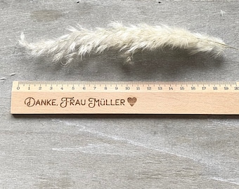 Wooden ruler personalized gift teacher