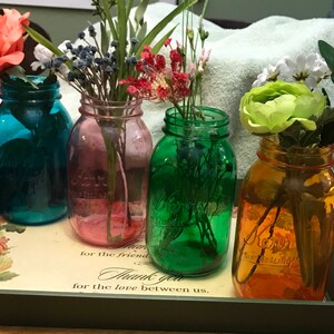 Decorative, festive, vintage, unique mason jars
