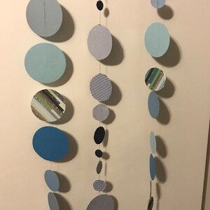 Green or Blue paper party garlands
