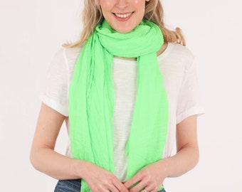 Lime Green Scarf, Lightweight Scarf, Womens Scarf, Summer Wrap, Shawl, Sarong, Personalised Gifts, Personalised Scarf, Gifts for Her