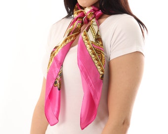 Satin Scarf, Square Scarf, Summer Scarf Women, Neckerchief, Headscarf, Gift For Her