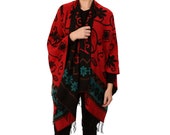 Ponchos for Women Reversible Poncho Wrap Cardigan Wraps and Shawls Womens Clothing Winter Christmas