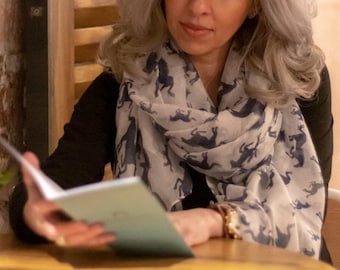 Bufanda personalizada con estampado de caballo, regalos personalizados, bufanda para mujer, bufandas con estampado animal, bufanda personalizada, regalos para ella, regalos de Navidad