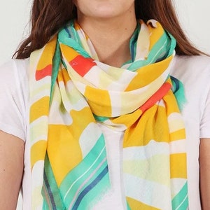 Boho Scarf Women, Mothers Day Gift, Scarves for Women, Gifts for Her, Orange Zebra Print Scarf, Birthday Gift, Nurse Gift, Beach Sarong
