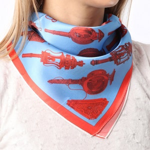 Silk Scarf, Silk Neckerchief, Silk Head Scarf, Square Scarf, Gift For Her, Mothers Day Gifts