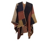 Ponchos for Women Reversible Poncho Wrap Cardigan Wraps and Shawls Womens Clothing Winter Christmas