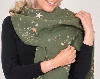 小物 star pattern long scarf Amazon.com: JHKKU Long Silk Scarf Vintage Sun Moon Star for