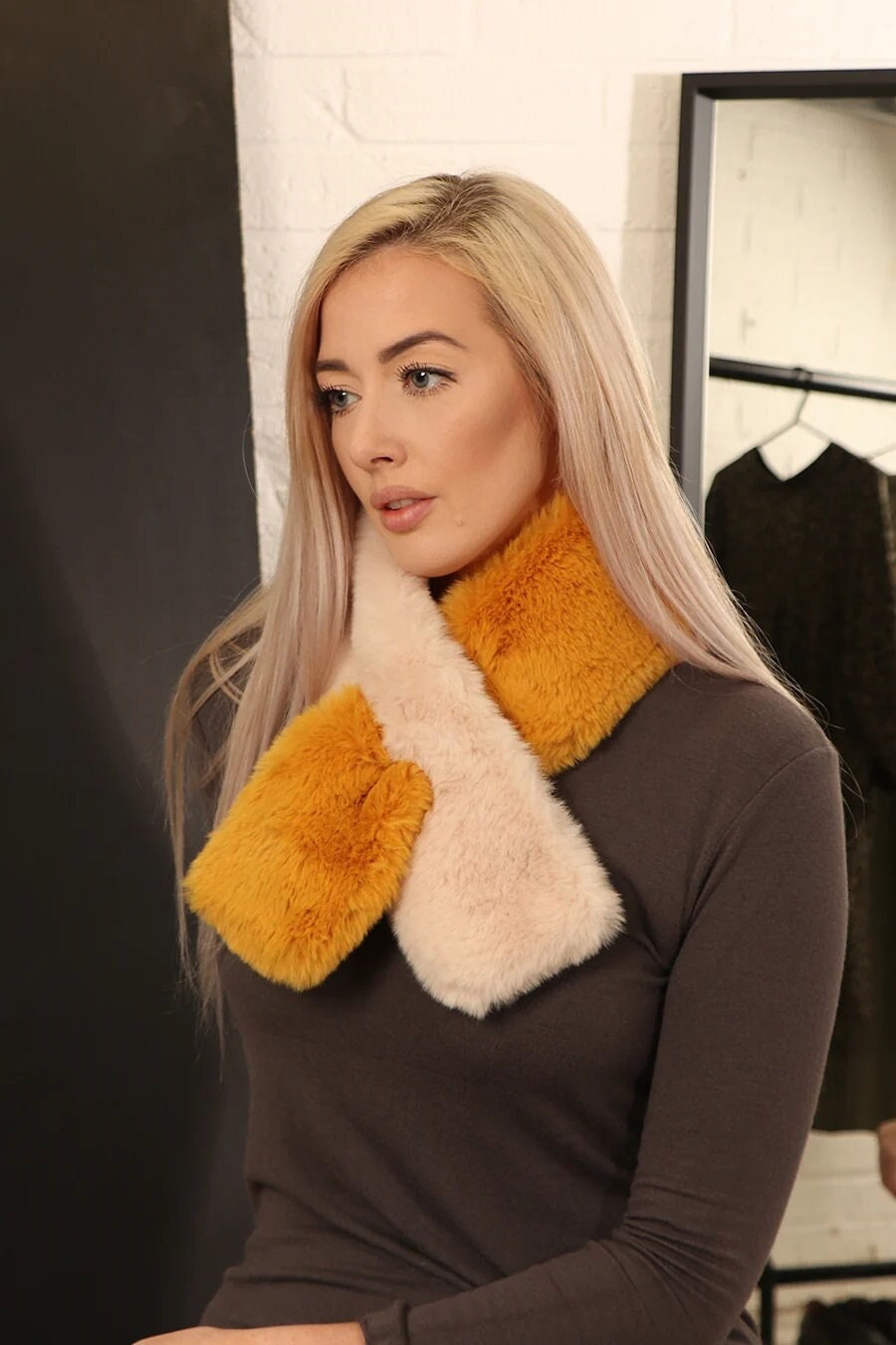 Kotashion L'écharpe Pour Femme Est En Fourrure Et Douce Pour