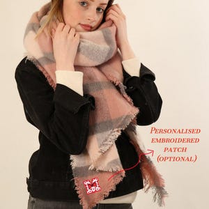 Blanket Scarf Women, Oversized Shawl, Plaid Pattern Scarf, Warm Winter Scarf, Oversized Scarf, Gift for Her, Pashmina Shawl image 12