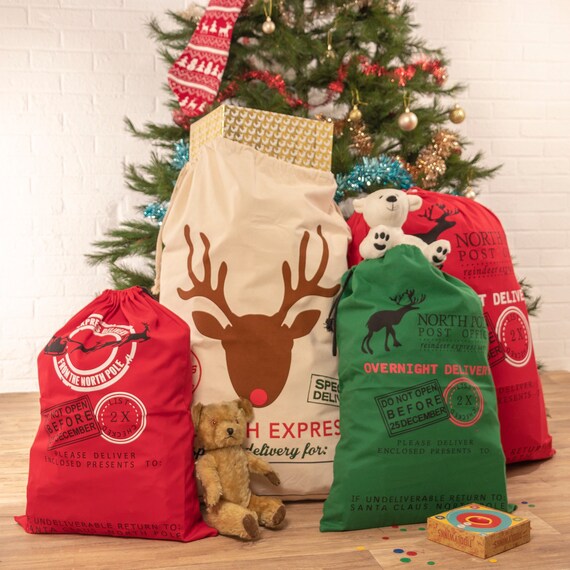 personalised santa sacks small