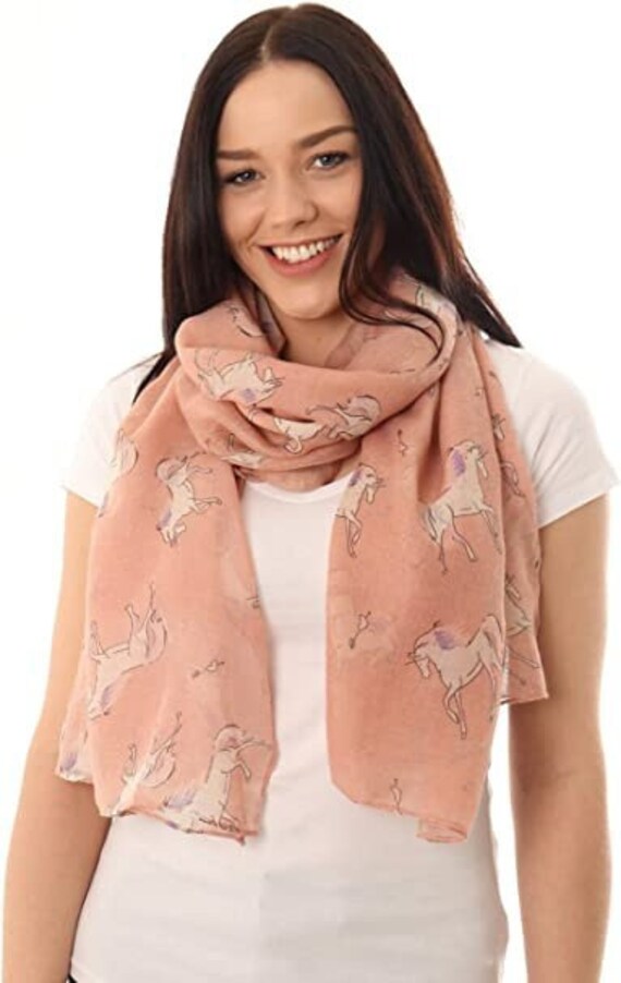 Pink Unicorns Scarf Womens Personalized Gifts Personalized