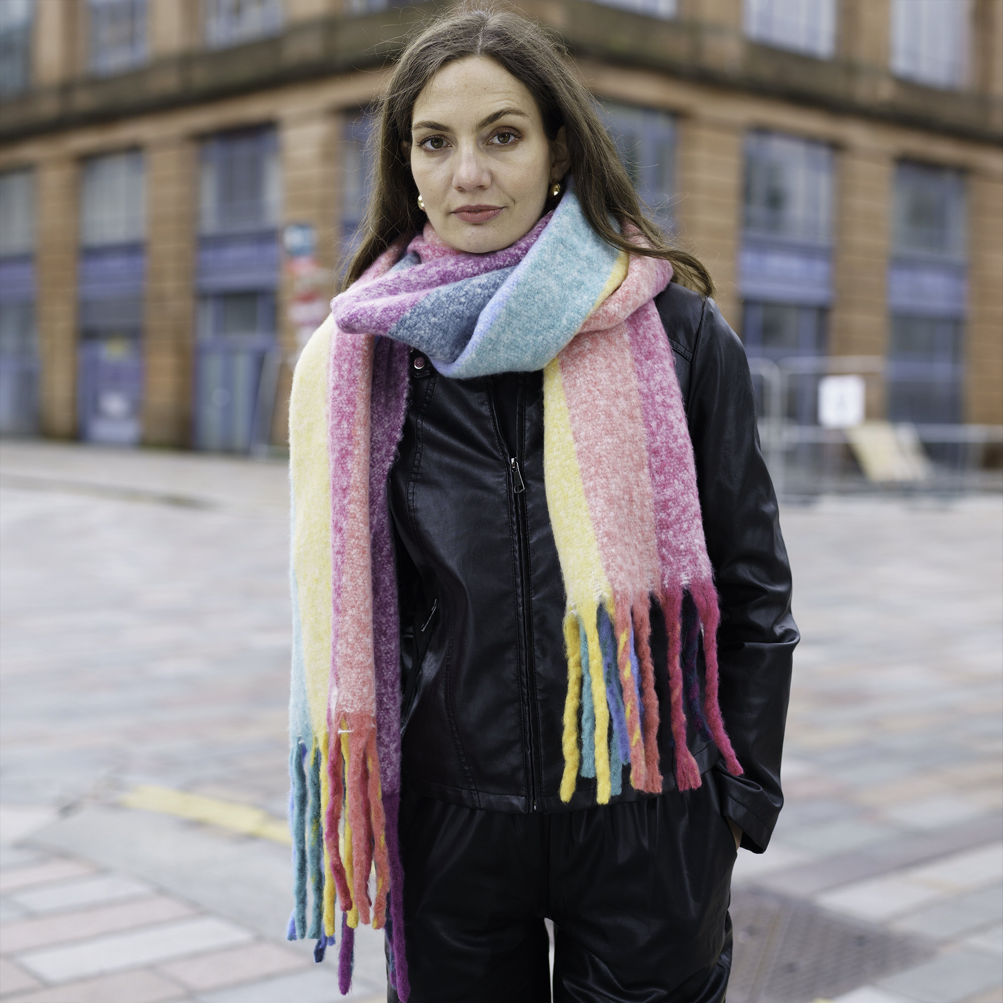 Extra Long Winter Scarf For Women YSense Women's Long Plaid