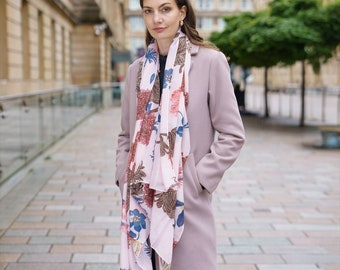 Floral Print Scarf , Scarves for Women, Gift for Her