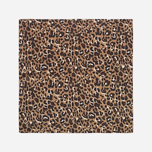 Leopard Square Scarf, Print Neck Scarf, Hair Scarf, Square Scarf, Faux Silk Scarf, Summer Scarves Women, Animal Print Scarf, Gifts For Her