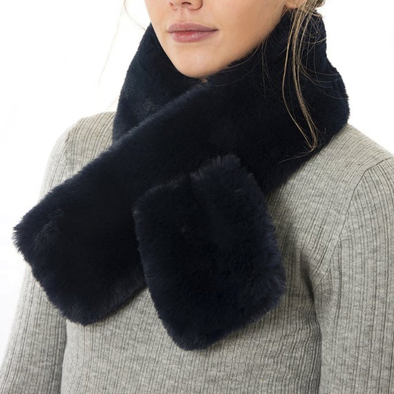 Châle Enveloppant Chaud Écharpe Longue En Fausse Fourrure Douce Et Chaude - Col/Châle Enveloppant Pour Femme - Multicolore - Hiver Veste Fausse Fourrure