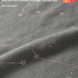 close up of the constellation pattern and warm winter material