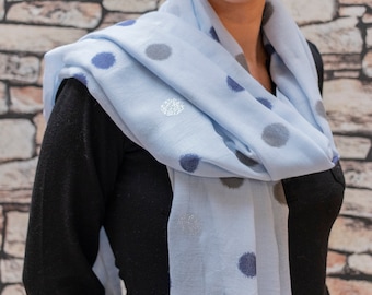 Polka Dot Scarf, Scarves for Women, Glitter Scarf, Gifts for Women , Personalised Gift for Her, Birthday Gift