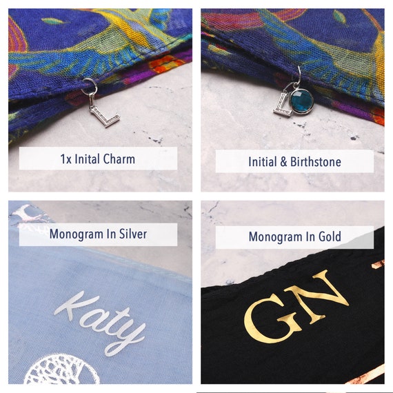 personalised silk scarf