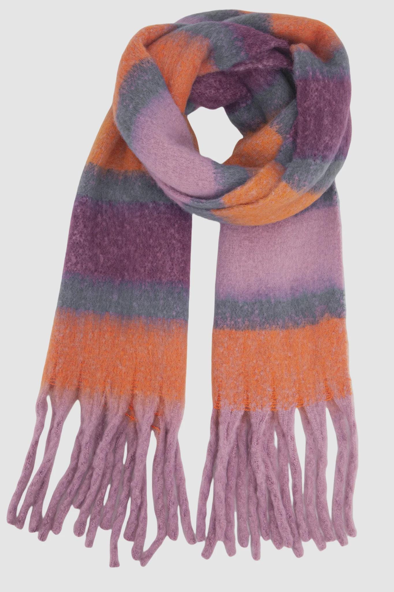 Sciarpa Pashmina di Lana Color Corda Fantasia Blu SC81