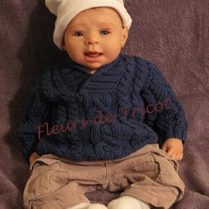 Torsaded Sweater for Baby Tricoté Hand image 2